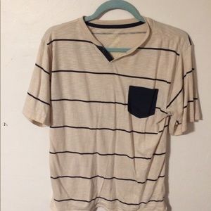 Cream striped boys shirt